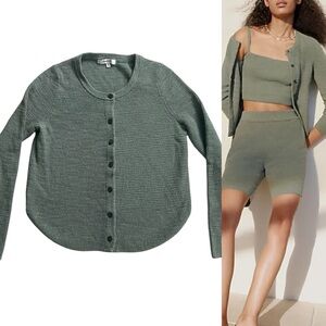 Madewell Halstead Green Heather Sweater